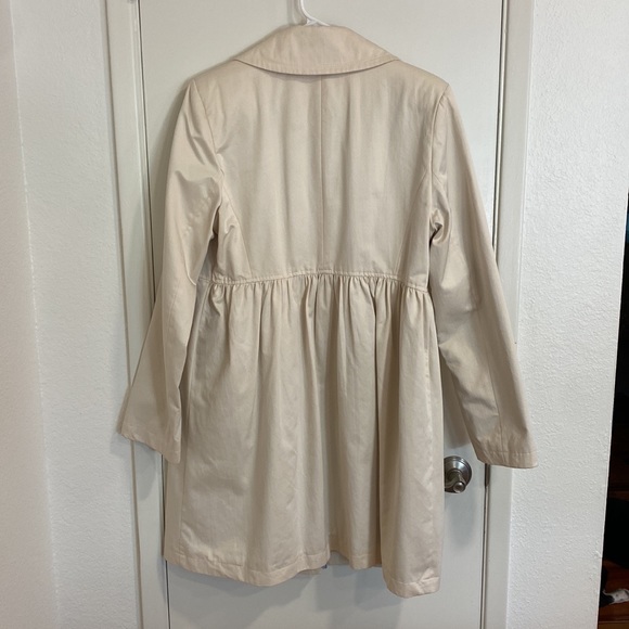 DKNY Women’s Coat - knee/thigh length, cream/natural color, size M - Picture 6 of 10
